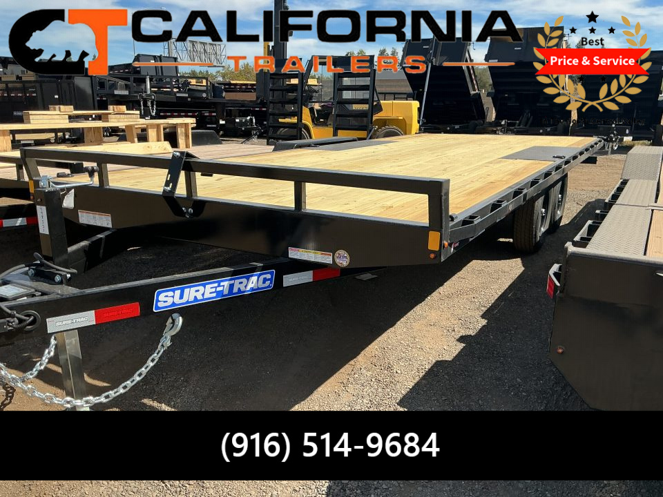 New 2026 Sure-Trac 8.5 x 20 Low Profile Deckover Flatbed 10K Deckover Trailer