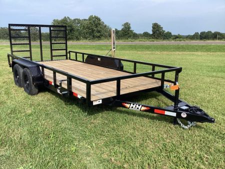 New 2027 H&H 82x16 Railside Utility Trailer, 7k Tandem