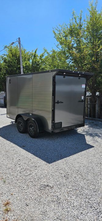 New 2026 Family Trailer 6x12 Tandem Axles Cargo / Enclosed Trailer-Screwless Exterior-Blackout Pkg- Rear Spoiler