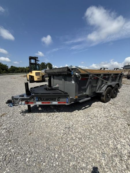 New 2027 Diamond C LPT 207 14’ Dump Trailer, HYD JACK, BOARD BRACKETS, 32” SIDES