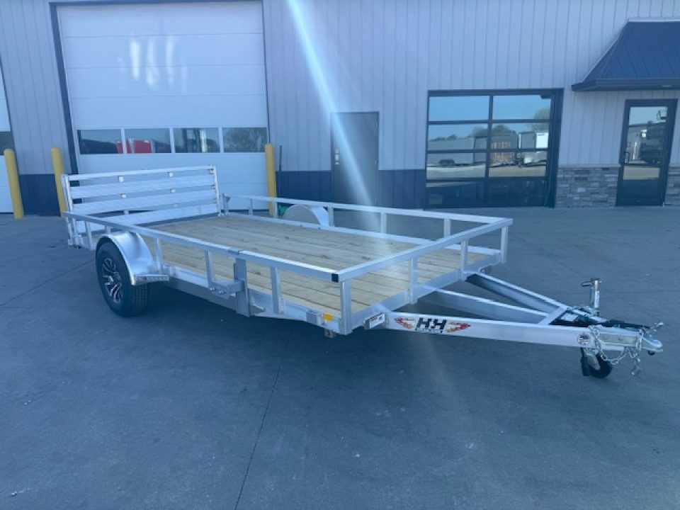 New 2027 H&H Aluminum 82"x14' 5k Rail Side Utility Trailer
