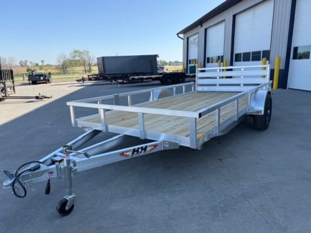 New 2027 H&H Aluminum 82"x14' 5k Rail Side Utility Trailer