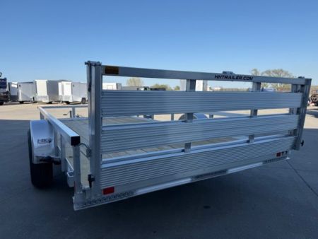 New 2027 H&H Aluminum 82"x14' 5k Rail Side Utility Trailer