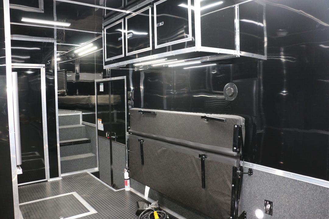 New 2026 Cargo Mate 8.5 X 44 ELIMINATOR SS RACE TRAILER W/ BATH, BED AND MUCH MORE