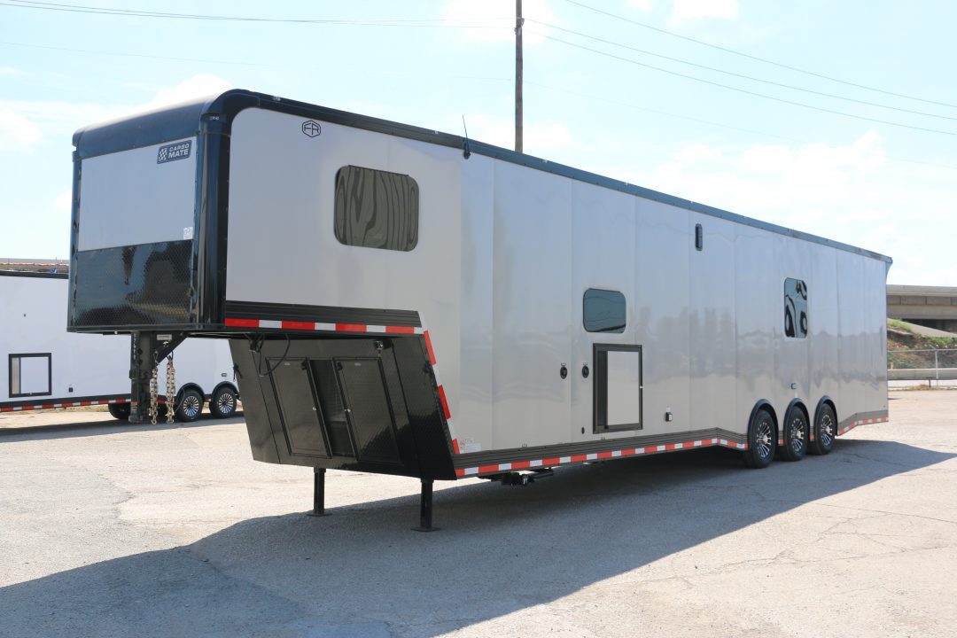 New 2026 Cargo Mate 8.5 X 44 ELIMINATOR SS RACE TRAILER W/ BATH, BED AND MUCH MORE
