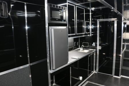 New 2026 Cargo Mate 8.5 X 44 ELIMINATOR SS RACE TRAILER W/ BATH, BED AND MUCH MORE
