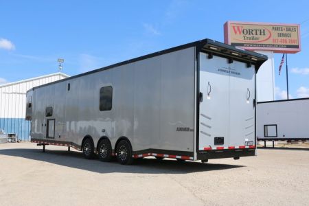 New 2026 Cargo Mate 8.5 X 44 ELIMINATOR SS RACE TRAILER W/ BATH, BED AND MUCH MORE