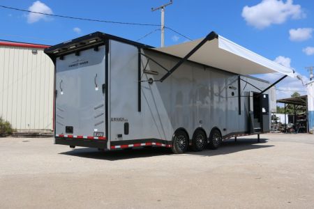 New 2026 Cargo Mate 8.5 X 44 ELIMINATOR SS RACE TRAILER W/ BATH, BED AND MUCH MORE