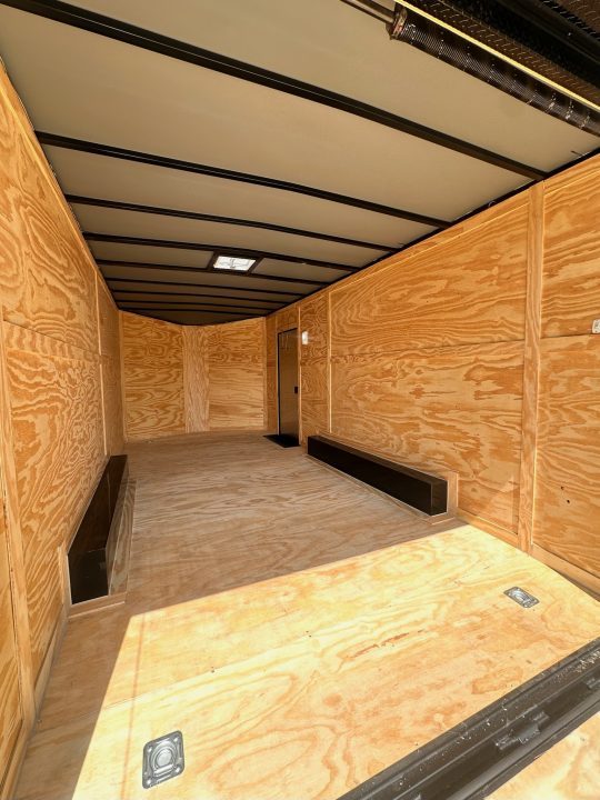 New 2027 8.5x18 Car Hauler- 5200LB Torsion Axle- Charcoal poly-Blackout- Enclosed Trailer