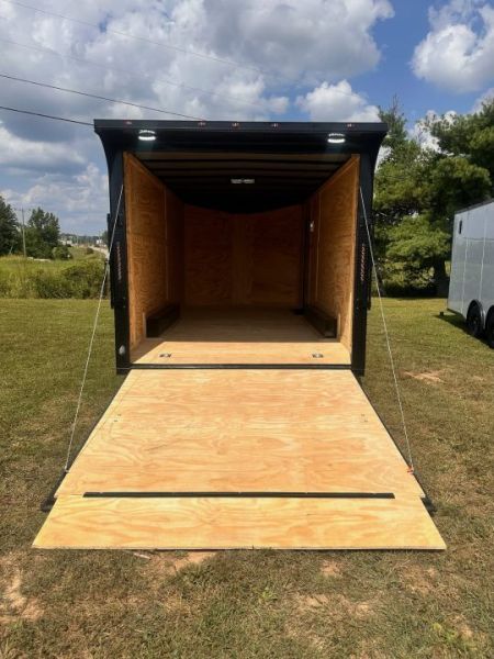 New 2027 8.5x18 Car Hauler- 5200LB Torsion Axle- Charcoal poly-Blackout- Enclosed Trailer