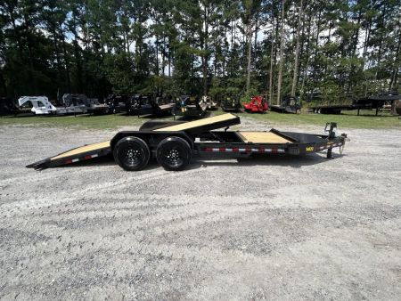 New 2027 Big Tex 14TI Tilt Trailer 7x20 (16ft Deck+4ft Stationary ) 7K Axles, I-Beam Frame, Fork Holders