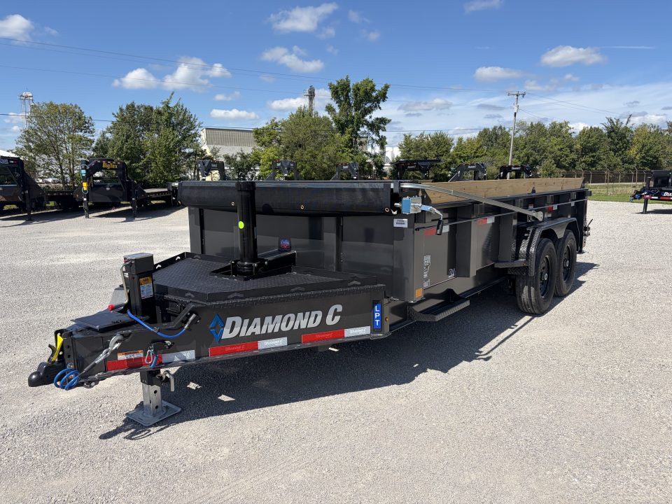 New 2027 Diamond C Trailers LPT207L16X82 (82" X 16') 15.5K Telescopic Dump Trailer