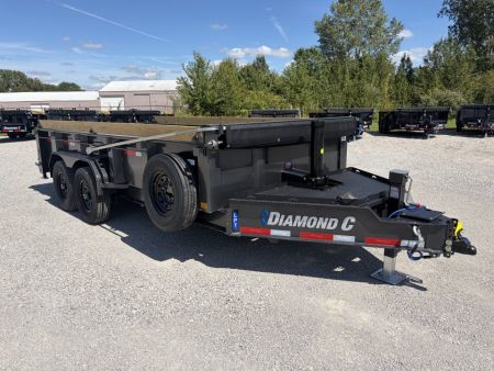 New 2027 Diamond C Trailers LPT207L16X82 (82" X 16') 15.5K Telescopic Dump Trailer