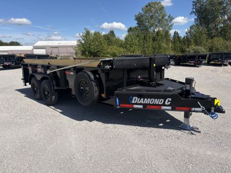New 2027 Diamond C Trailers LPT207L16X82 (82" X 16') 15.5K Telescopic Dump Trailer