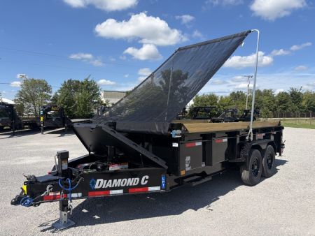 New 2027 Diamond C Trailers LPT207L16X82 (82" X 16') 15.5K Telescopic Dump Trailer