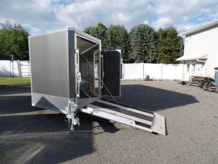 New 2027 ALCOM 3 Place Snowmobile 7.5X18 +5'V nose with ramp Snowmobile Trailer