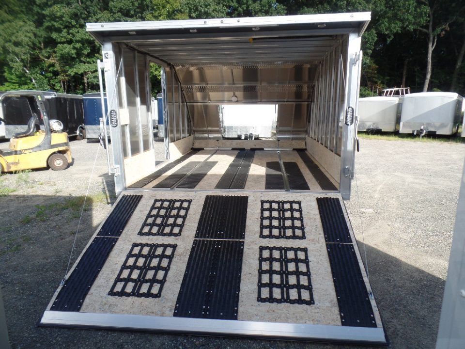 New 2027 ALCOM 2 Place Enclosed Snowmobile Trailer, Aluminum Frame, Galvanized Axle, Ramp, ID #008332 $7,495 Snowmobile Trailer