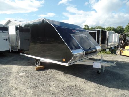 New 2027 ALCOM 2 Place Enclosed Snowmobile Trailer, Aluminum Frame, Galvanized Axle, Ramp, ID #008332 $7,495 Snowmobile Trailer