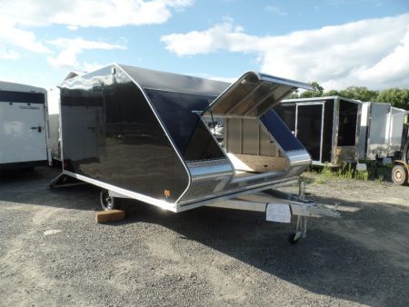 New 2027 ALCOM 2 Place Enclosed Snowmobile Trailer, Aluminum Frame, Galvanized Axle, Ramp, ID #008332 $7,495 Snowmobile Trailer