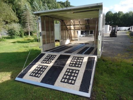 New 2027 ALCOM 2 Place Enclosed Snowmobile Trailer, Aluminum Frame, Galvanized Axle, Ramp, ID #008332 $7,495 Snowmobile Trailer