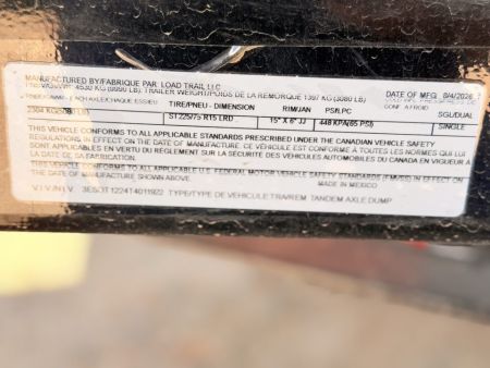 New 2026 Load Trail 6-12 Dump 5.2K Axles