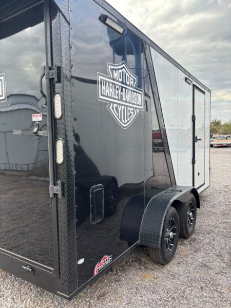 New 2027 Rock Solid Cargo 7X16 TANDEM AXLE ENCLOSED 7K CARGO HARLEY DAVIDSON Cargo / Enclosed Trailer