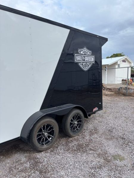 New 2027 Rock Solid Cargo 7X16 TANDEM AXLE ENCLOSED 7K CARGO HARLEY DAVIDSON Cargo / Enclosed Trailer