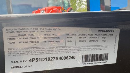 New 2025 PJ Trailers 7x14