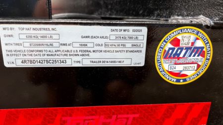 New 2025 Top Hat 7x14 stock# 251343