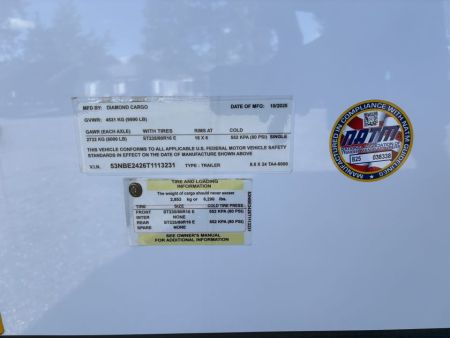 New 2026 Diamond Cargo 8.5x24 stock# 113231