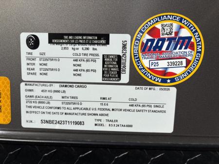 New 2026 Diamond Cargo 8.5x24