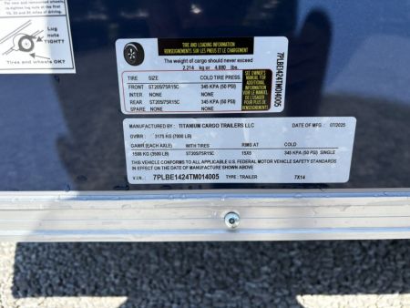 New 2026 Titanium Trailers 7x14 Stock#014005 🚨on sale!🚨
