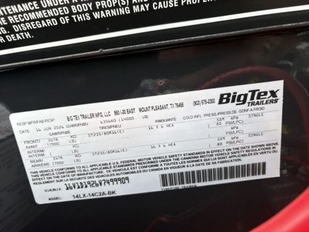 New 2027 Big Tex Trailers 7x14 14LX
