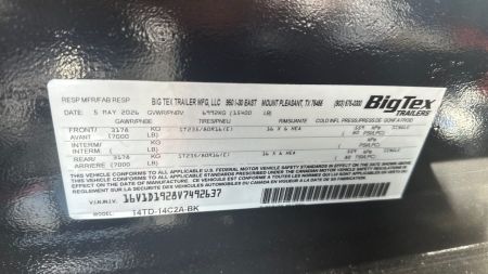 New 2027 Big Tex Trailers 7x14 14TD stock# 492637