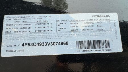 New 2027 PJ Trailers 8x40 Gooseneck Deckover stock# 074968