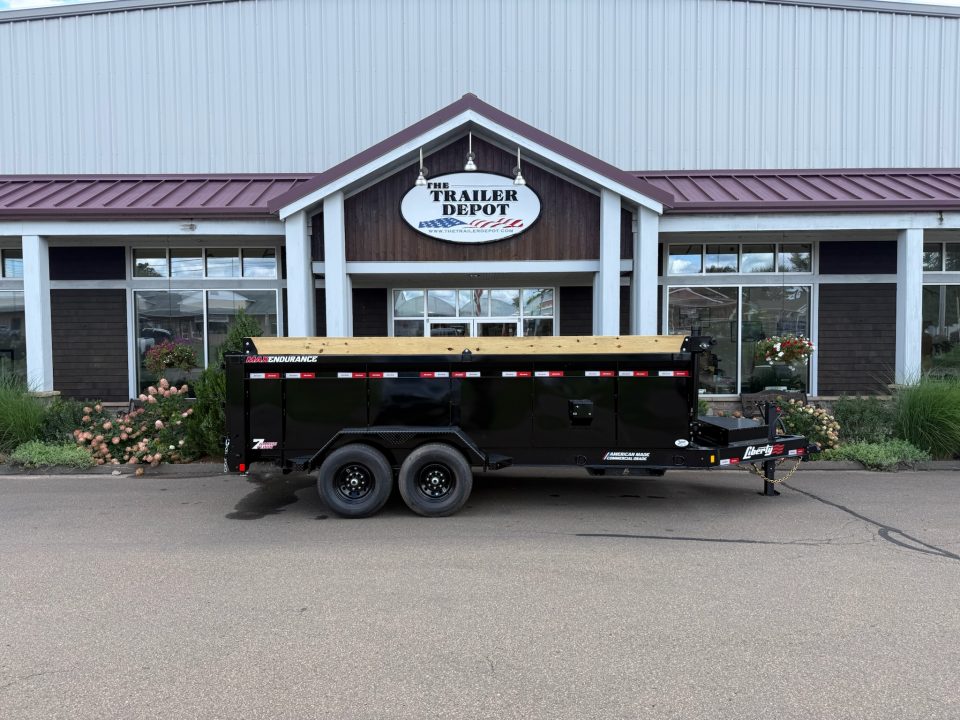 New Liberty 6'11" x 16' Telescopic Dump Trailer With High Sides 15.4K
