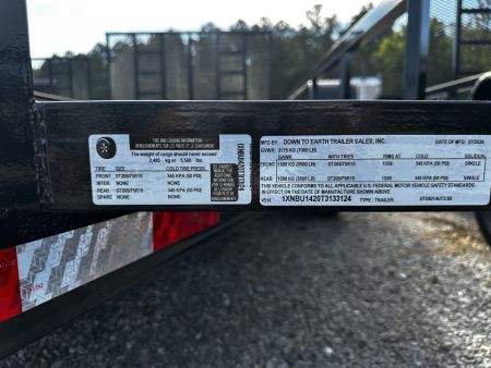 New 2026 Down 2 Earth Trailers DTE8214UT3.5B Utility Trailer