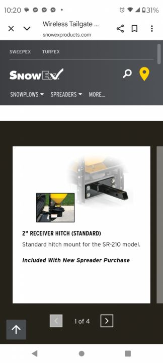 New 2027 SnowEx SR 210 Wireless Salter Snow Plow