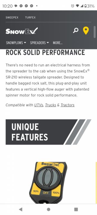 New 2027 SnowEx SR 210 Wireless Salter Snow Plow
