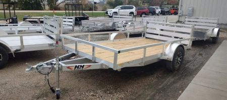 New 2027 H&H Trailers 76x12 Aluminum Rail Side 5K Utility Trailer
