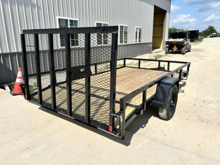 New 2027 H&H Trailers 82X12 SA DOVETAIL/REAR RAMP GATE Utility Trailer