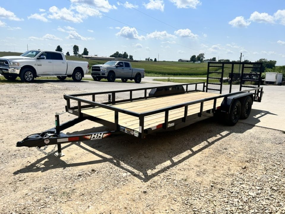 New 2027 H&H Trailers 82"X20' DOVETAIL Rail Side 7k gvwr Utility Trailer