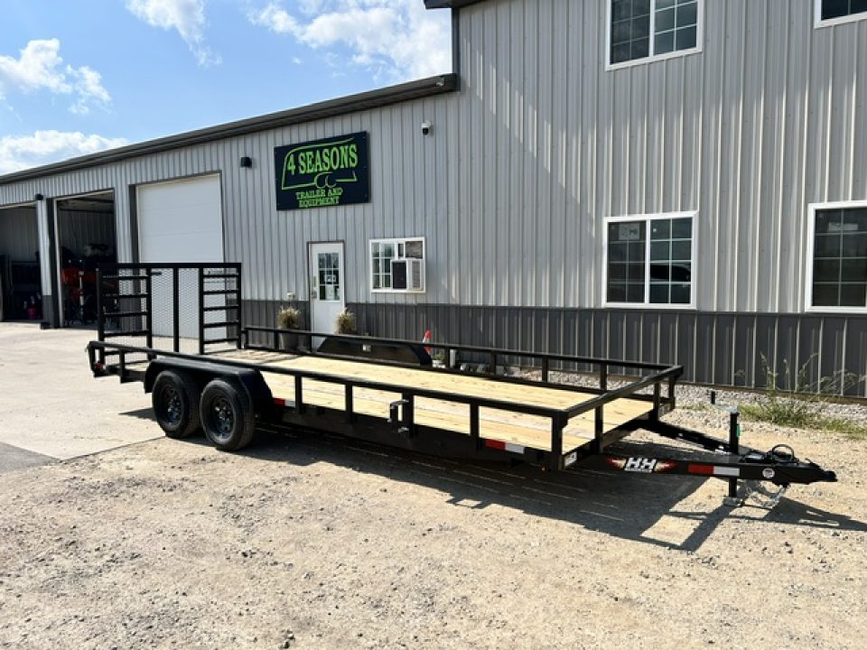 New 2027 H&H Trailers 82"X20' Rail Side 7k gvwr Utility Trailer