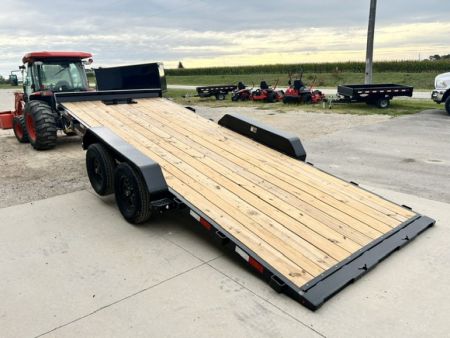 New 2027 H&H Trailers 82"X18' EX 7K SPEEDLOADER POWER TILT Car / Racing Trailer