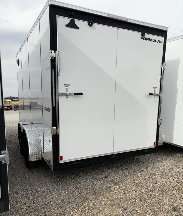 New 2027 Formula Trailers 7X14 CONQUEST SE FLAT TOP VNOSE 7K W/RAMP
