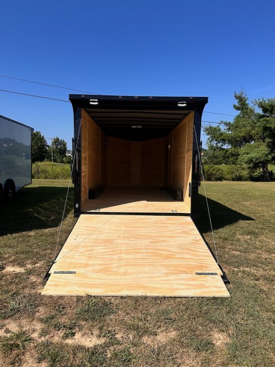 New 2027 8.5x20 Car Hauler 5200 lb torsions Black poly-Blackout- Enclosed Car Hauler