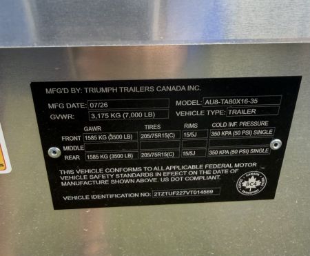 New 2027 Triumph Trailers AU8-TA80X16-35 Landscape Trailer