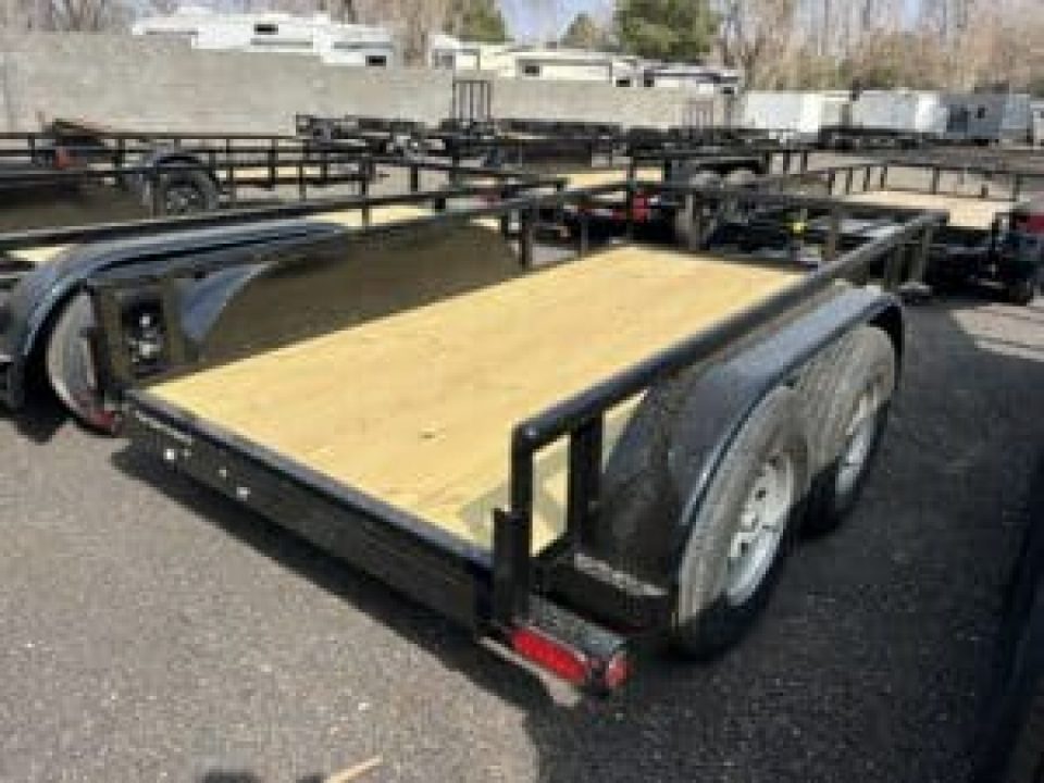 New 2026 Top Hat Trailers 5x10 Tandem Flatbed Utility Trailer Water hauler