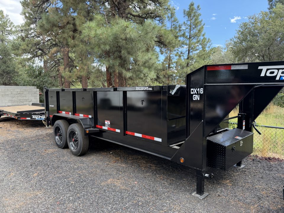 New 2027 Top Hat Trailers 7'X16' Gooseneck Dump Trailer 16000 lb G.V.W. 3' Sides Dump Trailer