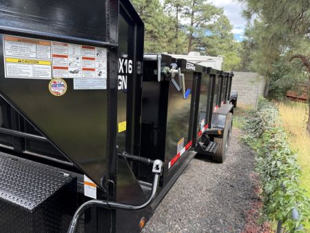 New 2027 Top Hat Trailers 7'X16' Gooseneck Dump Trailer 16000 lb G.V.W. 3' Sides Dump Trailer